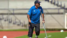Carlos Reinoso en el partido contra Pumas