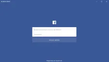 Así luce la interfaz de inicio de sesión de la aplicación de Facebook para W10