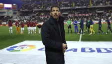 Diego Simeone antes de un partido del Atlético