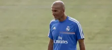 Zidane, durante un entrenamiento del Castilla