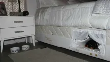 Así luce el colchón con la cama para perros