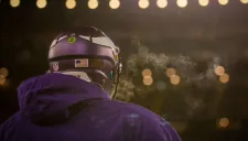 Jugador de los Vikingos durante un juego