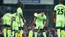 Los jugadores del Manchester City previo al encuentro