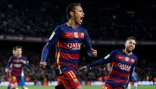 Neymar celebra un gol con el Barcelona