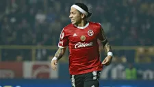 Dayro Moreno festeja su gol contra Dorados