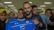 Vázquez, en su llegada a México