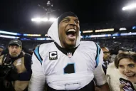Cam Newton al termino de la Final de Conferencia