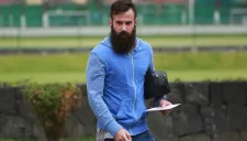 Crosas, en un entrenamiento de Cruz Azul