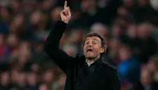 Luis Enrique, en un partido del Barcelona