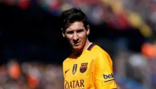 Lionel Messi en un juego de Barcelona