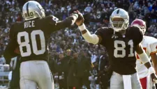 Rice festeja con Rivera durante un encuentro