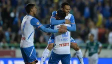 Ariel Rojas festeja su gol contra León