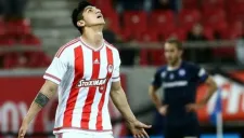 Pulido, en un partido con el Olympiacos