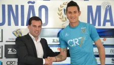 Gudiño, al momento de su presentación con el Unión Madeira
