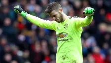 David De Gea en un partido con el Manchester United