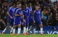 Los jugadores del Chelsea festejan en comunión