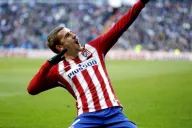Griezmann celebra su gol en el Bernabéu