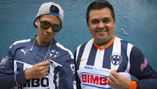 Aficionados de Monterrey en el Estadio Azul