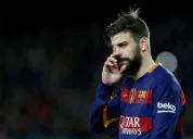 Piqué, durante un partido del Barcelona