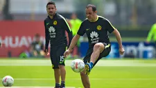 Cuauhtémoc Blanco en la práctica con América