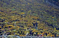 Aficionados del Borussia rinden homenaje a la víctima fallecida en el encuentro