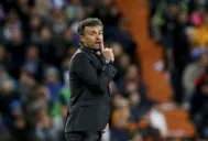 Luis Enrique durante un partido con el Barcelona