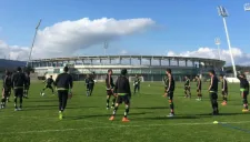 Jugadores de la Sub 23 entrenando en Portugal