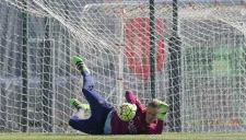 Ter Stegen durante un entrenamiento del FC Barcelona