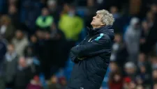 Pellegrini se lamenta durante un encuentro del City
