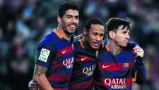 La MSN festeja tras una anotación