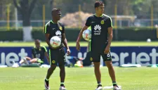 Darwin y Andrade durante práctica de América