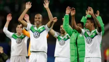 Jugadores de Wolfsburgo tras la victoria contra Real Madrid