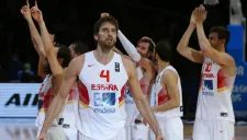 Pau Gasol, en partido con la selección española
