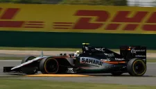 Checo, durante la 'qualy' de China