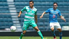 Javier Orozco durante el duelo Cruz Azul vs Santos en la categoría Sub 20