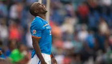 Joffre Guerrón se lamenta después de una falla