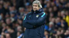 Pellegrini, en un partido del Manchester City