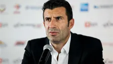 Figo, durante un evento