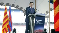 Bartomeu habla en la presentación del Nuevo Cam Nou