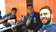 Jesús Corona, Héctor Herrera y Miguel Layún previo a juego del Porto