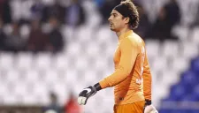Ochoa tras un partido con el Málaga