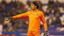 Memo Ochoa, durante un partido del Málaga