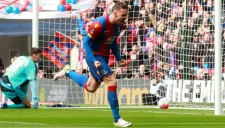 Connor Wickham festeja una anotación del Crystal Palace