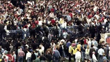 Imagen durante el momento de la tragedia de Hillsborough