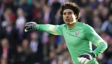 Ochoa en un partido del Málaga
