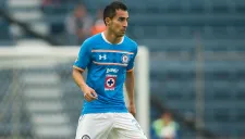 Baca, en un partido de Cruz Azul