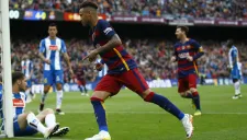 Neymar celebra anotación contra el Espanyol