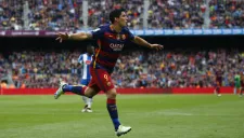 Luis Suárez celebra gol con Barcelona