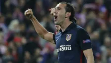 Diego Godín celebra tras clasificación del Altético a la Final de Champions