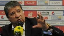 Hernán Darío Gómez en una rueda de prensa